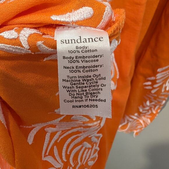 Sundance Dress Cotton Lightweight Embroidery Boho Bold Beach Pool Chic - Size S - Picture 7 of 7